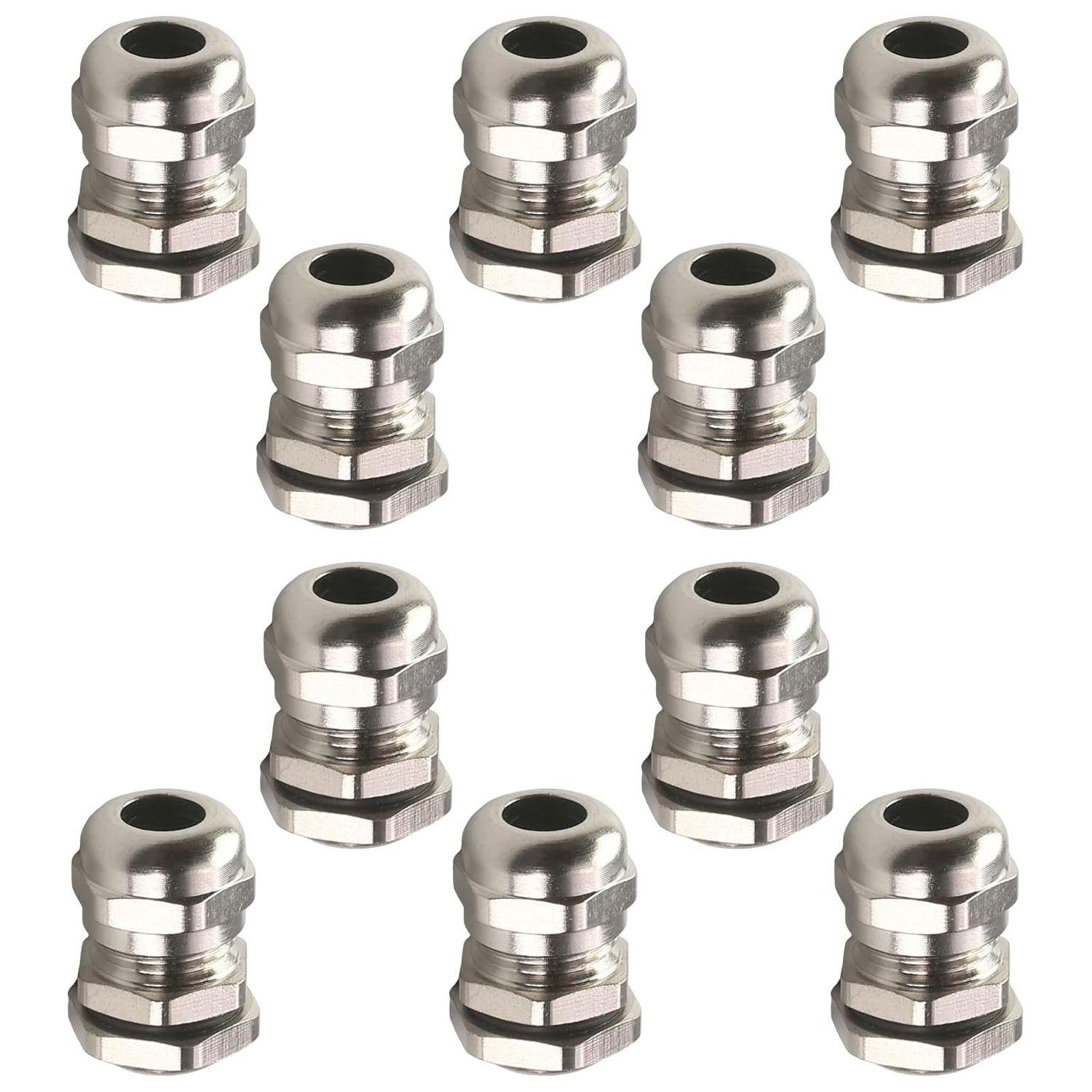 Prensa Estopa Metalica Pg7 3,5 A 6,5mm 10 Unidades-2