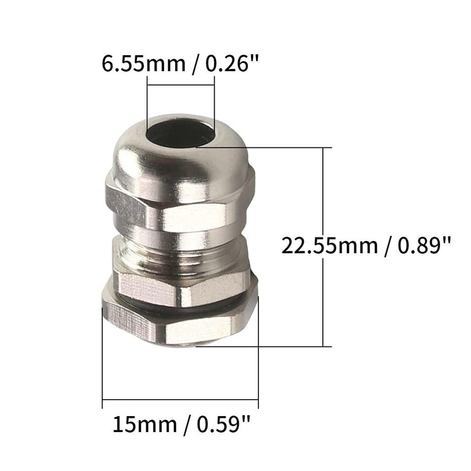 Prensa Estopa Metalica Pg7 3,5 A 6,5mm 10 Unidades-3