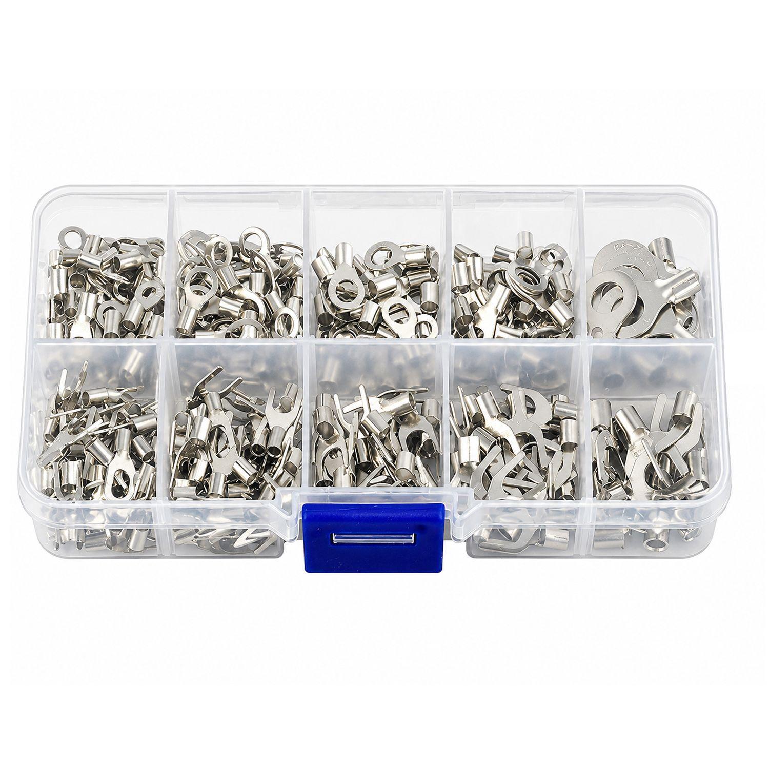 Kit 320 Terminales Ojo Batería Cable Tipo U Con Caja-0