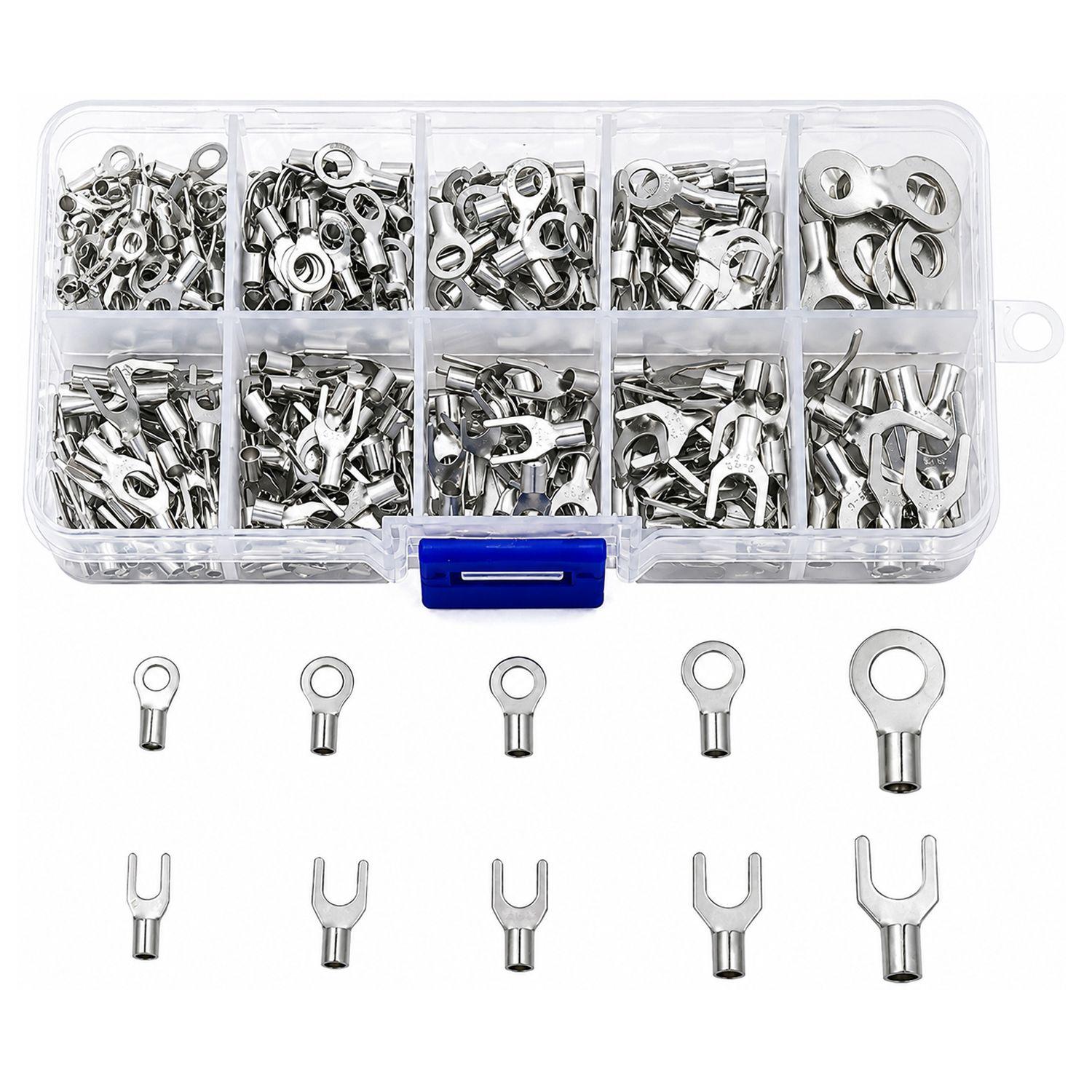 Kit 320 Terminales Ojo Batería Cable Tipo U Con Caja-1