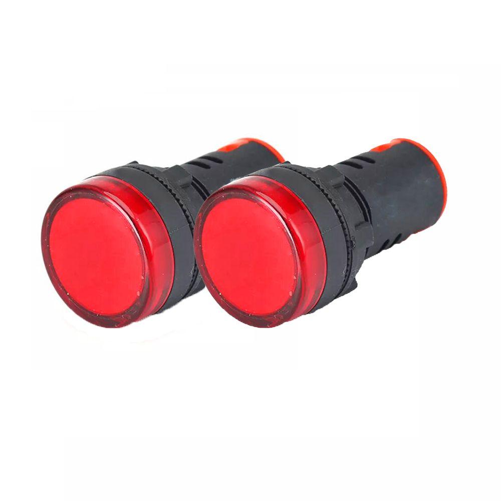 Luz Piloto Led Rojo 22mm 220v Pack 10 Unidades-2