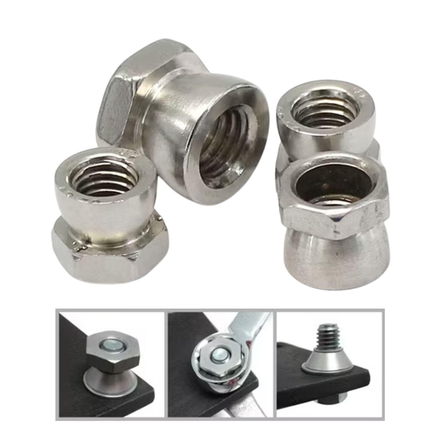Pack 10 Fijaciones Tuercas Antirrobo M8 De Acero Inoxidable-3