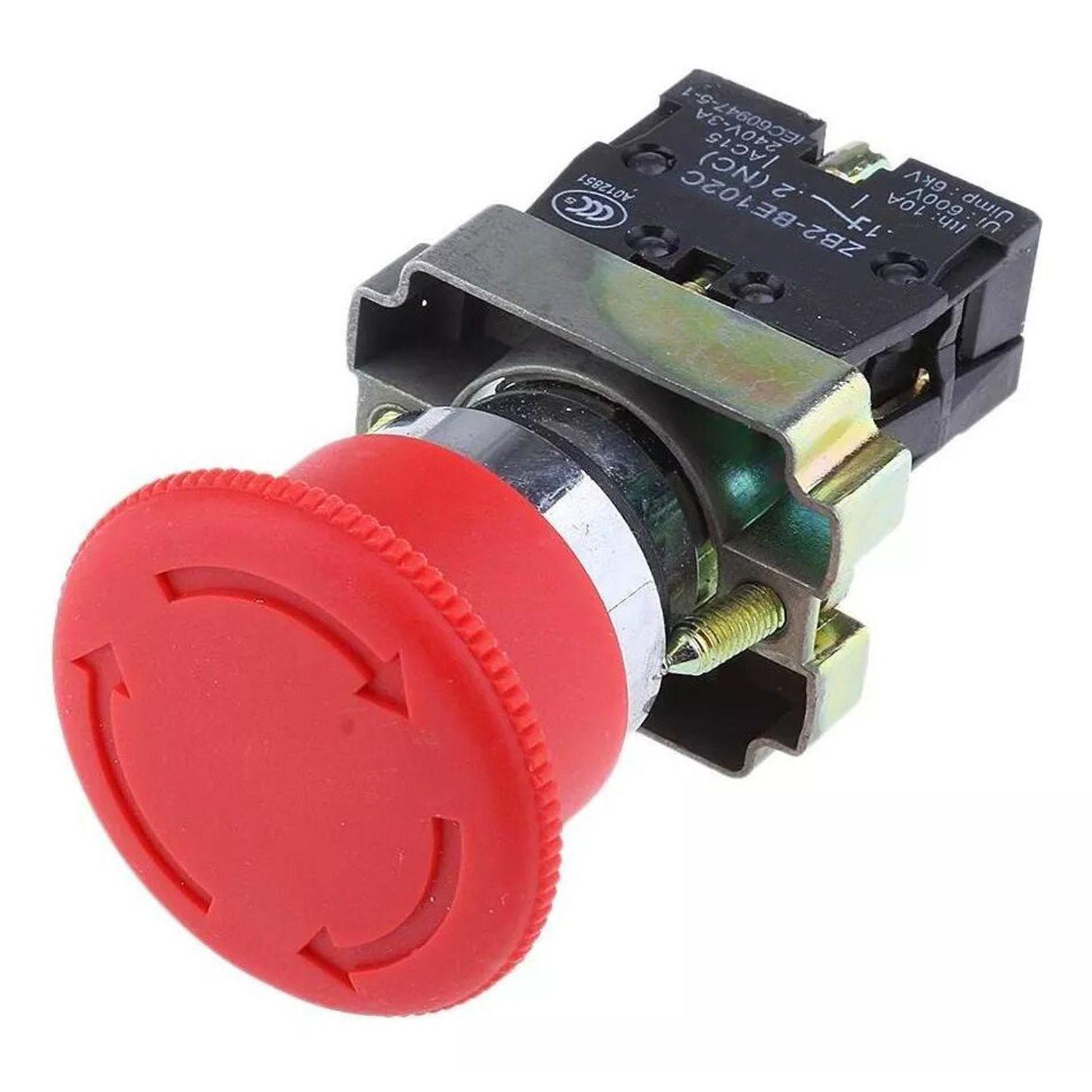 Pulsador De Emergencia Tipo Hongo 40mm Nc-2