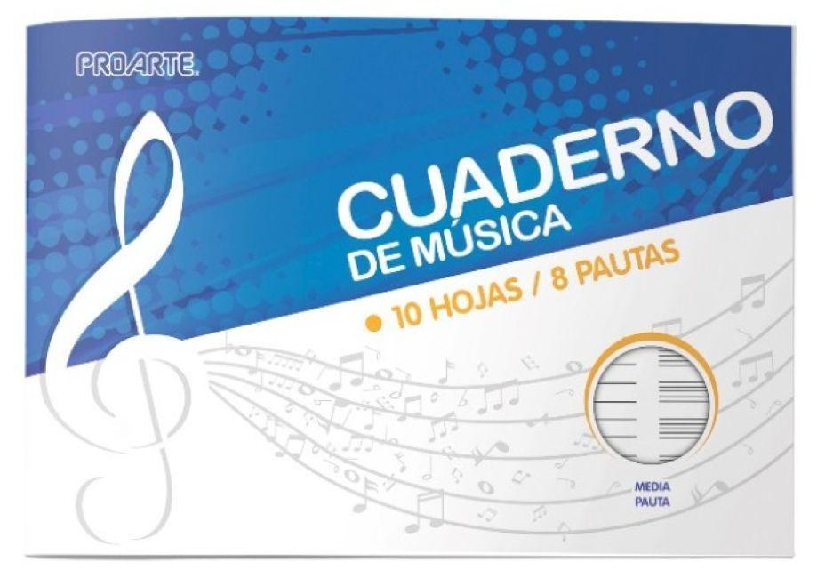 CUADERNO DE MUSICA 10 HOJAS / 8 PAUTAS-1