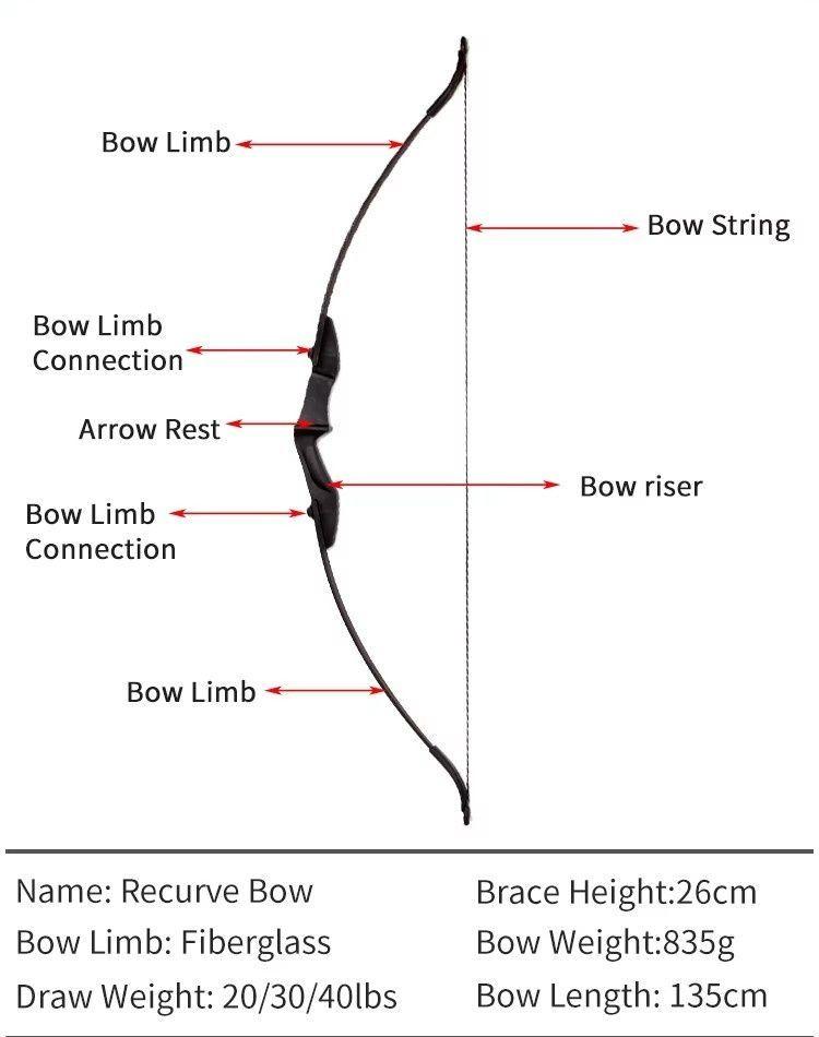 Arco Recurvo 20 o 40 Libras-1