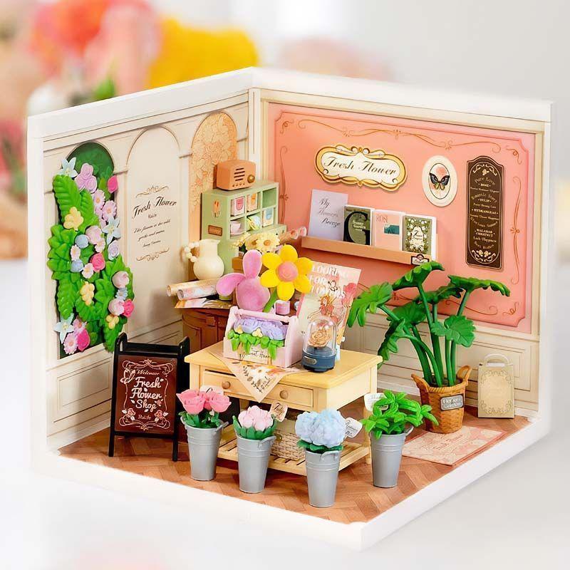 Florería en Miniatura Fresh Flower Shop Rolife Super Creator DW017-1