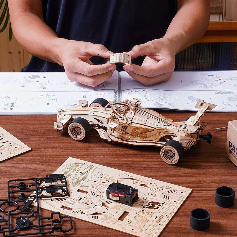 Puzzle 3D de Madera Racing Car – Auto de Fórmula 1 Robotime ROKR-4