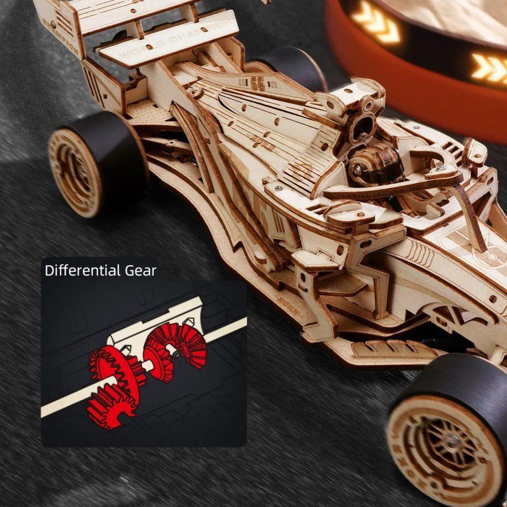 Puzzle 3D de Madera Racing Car – Auto de Fórmula 1 Robotime ROKR-5