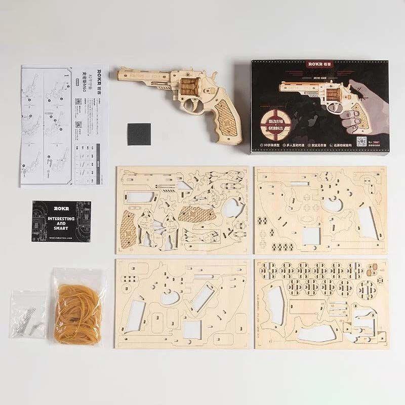 🔫 Corsac M60 Puzzle 3D  – Revolver Mecánico ROKR LQ401 ⚙️-1