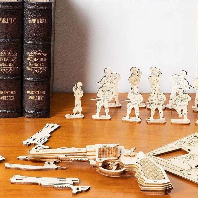 🔫 Corsac M60 Puzzle 3D  – Revolver Mecánico ROKR LQ401 ⚙️-2