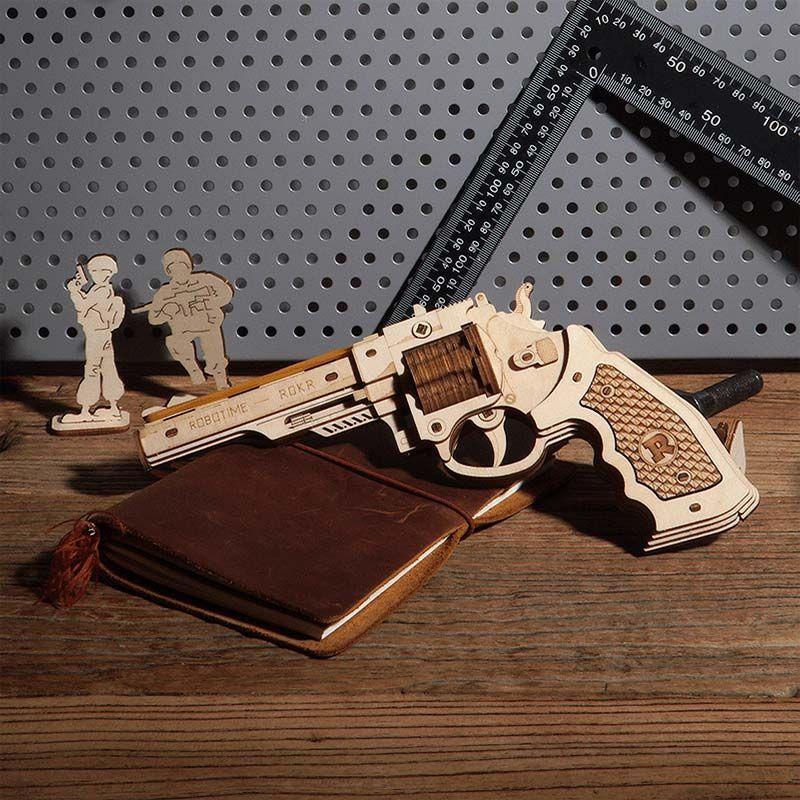 🔫 Corsac M60 Puzzle 3D  – Revolver Mecánico ROKR LQ401 ⚙️-4