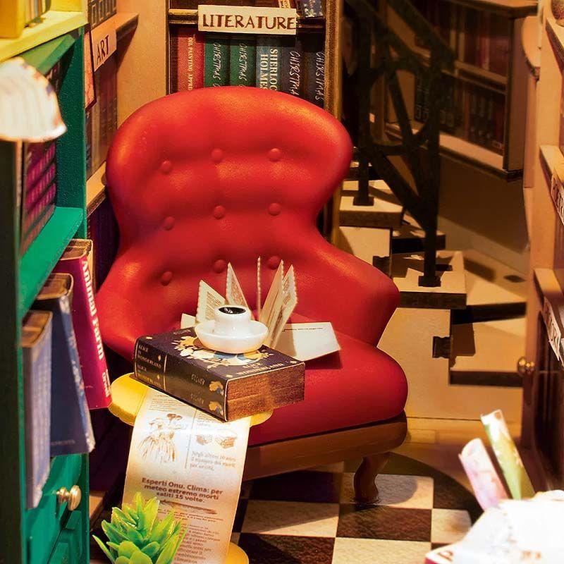 Book Nook Librería Clásica Shakespeare TGB07 – Puzzle 3D y Separador de Libros Decorativo-2