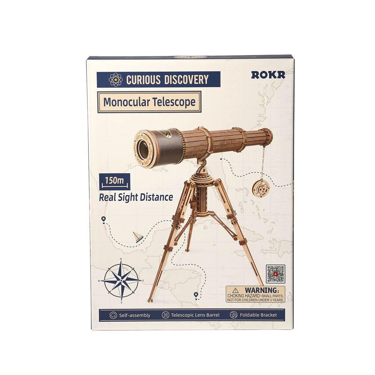 Puzzle 3D de Madera Telescopio Clásico – ROKR-2