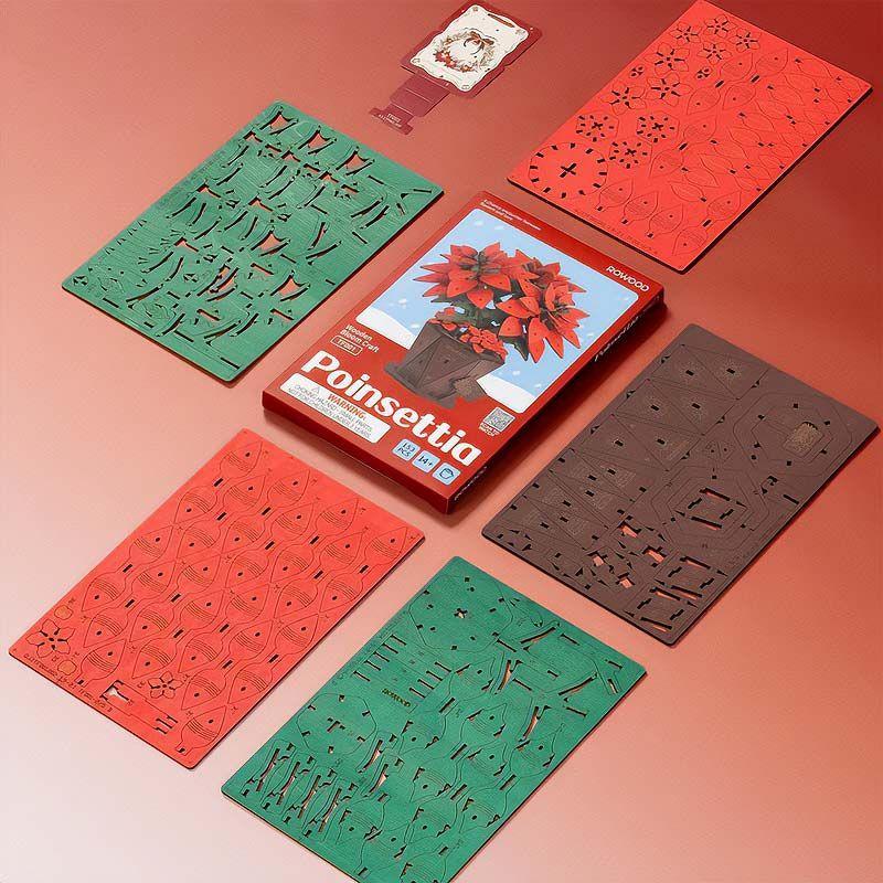 🔴✨ Flor Corona del Inca de Madera Rowood TF001 –  Puzzle 3D-3