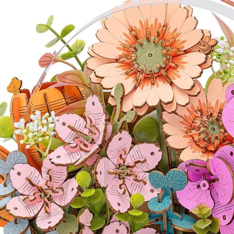 Puzzle 3d Libro Floral de Madera para Armar – Robotime Rowood-3