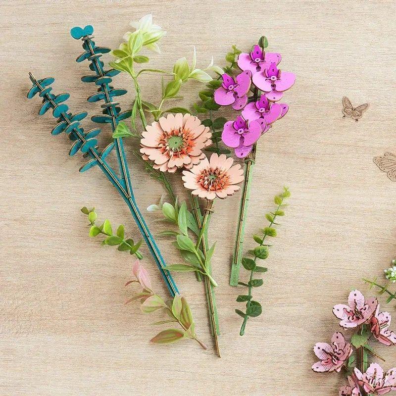 Puzzle 3d Libro Floral de Madera para Armar – Robotime Rowood-6