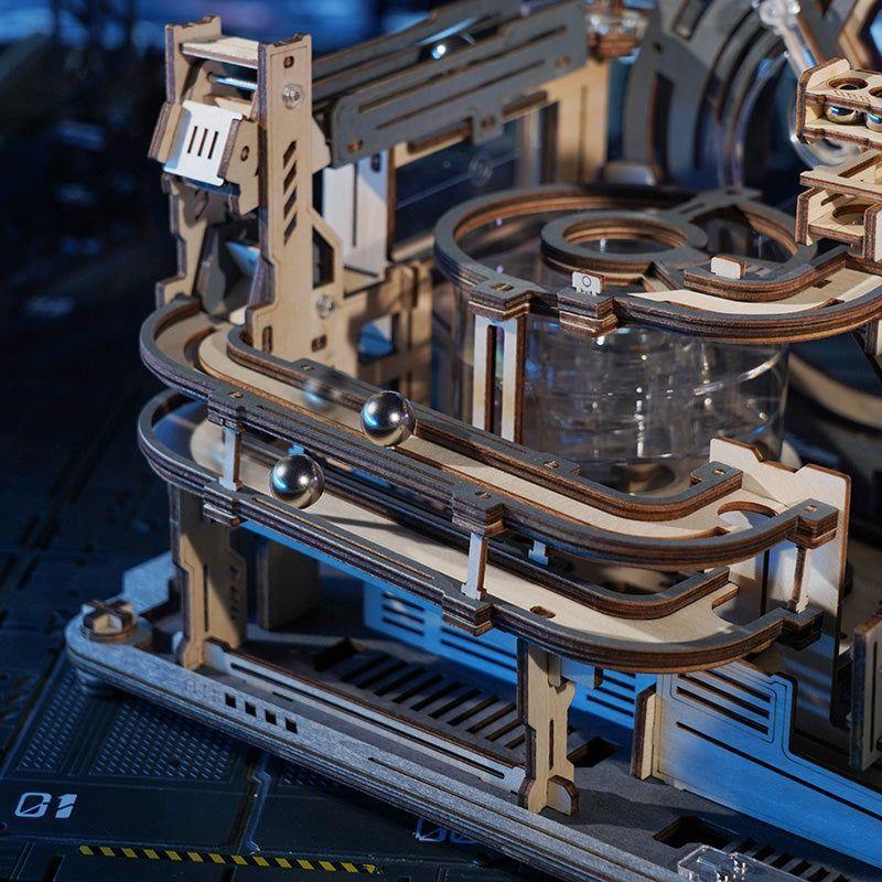 🚀 Marble Spaceport ROKR LGC01 – Carrera de Bolitas Espacial 3D con Modo Eléctrico-6