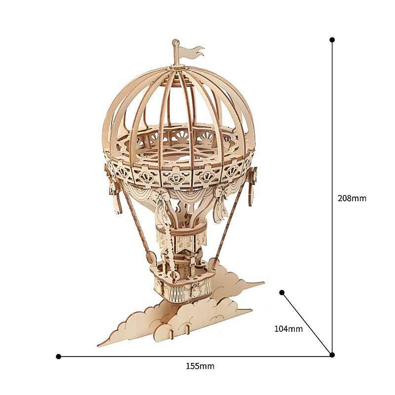 Puzzle 3D Globo Aerostático de Madera Robotime-5