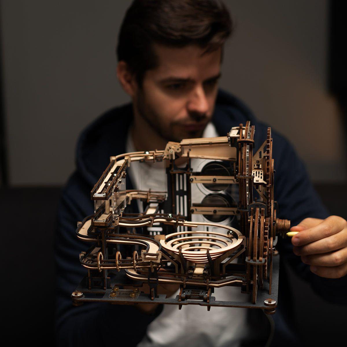 🌃 Marble Night City Puzzle 3D ROKR LGA01 – Carrera de Bolitas Mecánica Futurista ⚙️-5