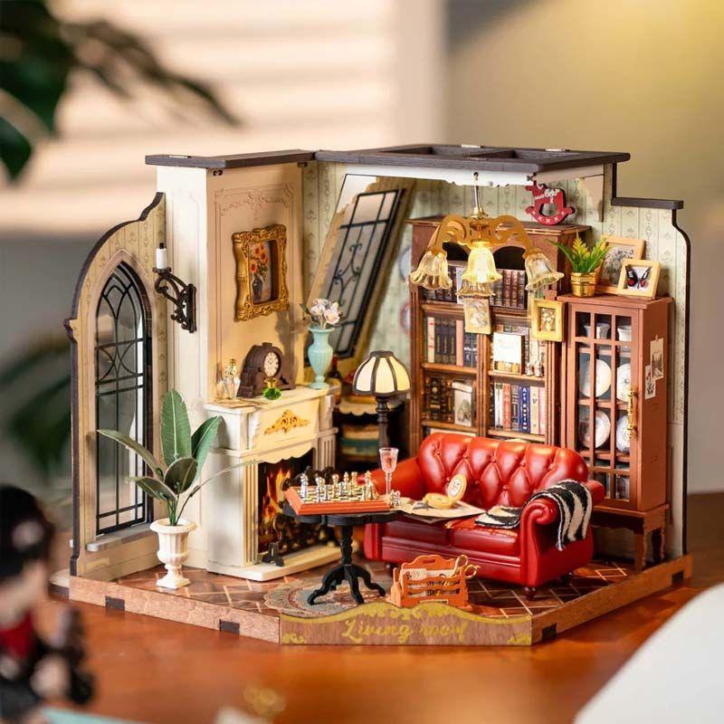 🛋️ Sala Clásica en Miniatura Rolife DG175 – Catherine’s Living Room-1