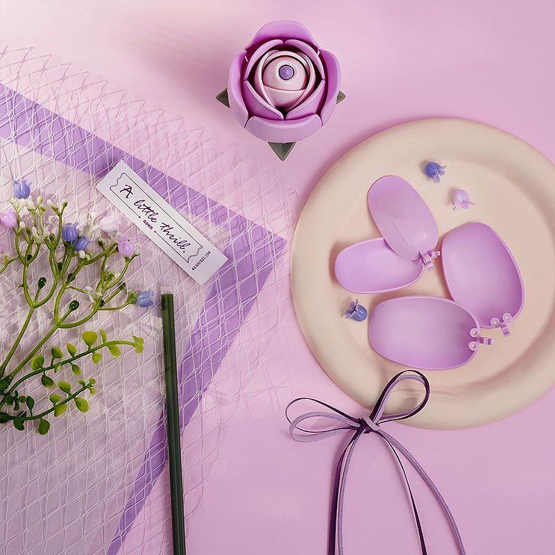 💜 Rosa Púrpura 3D Rowood AF021 – Ramo Floral DIY en Madera-3