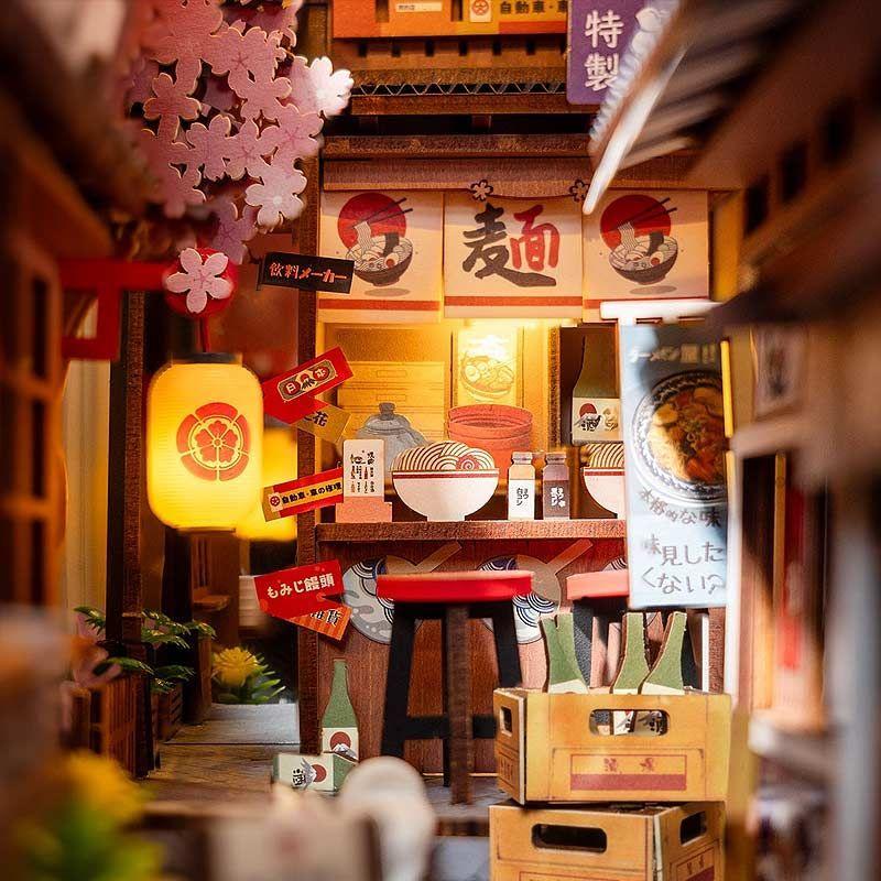 Separador de Libros Puzzle 3D Robotime - Sakura Wine Alley Book Nook-4
