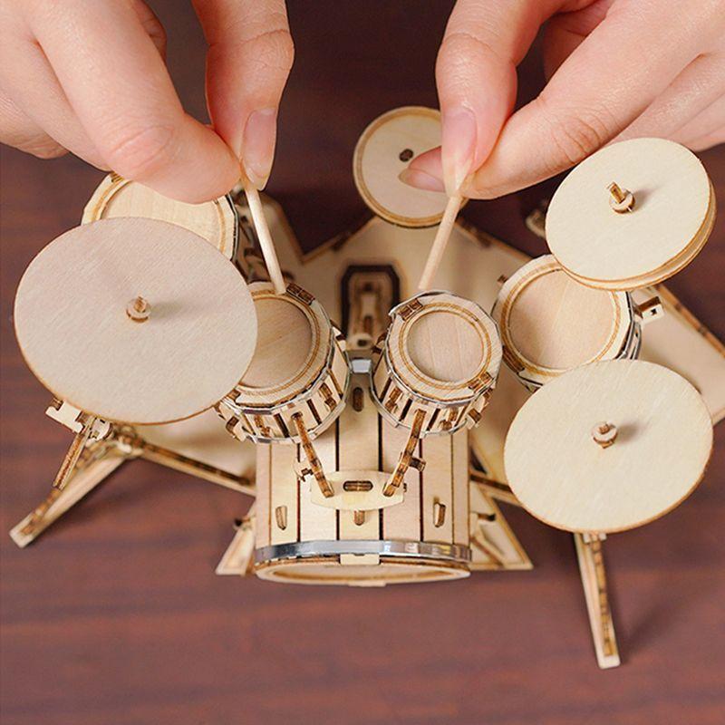 Puzzle 3D Batería de Madera  Robotime-4