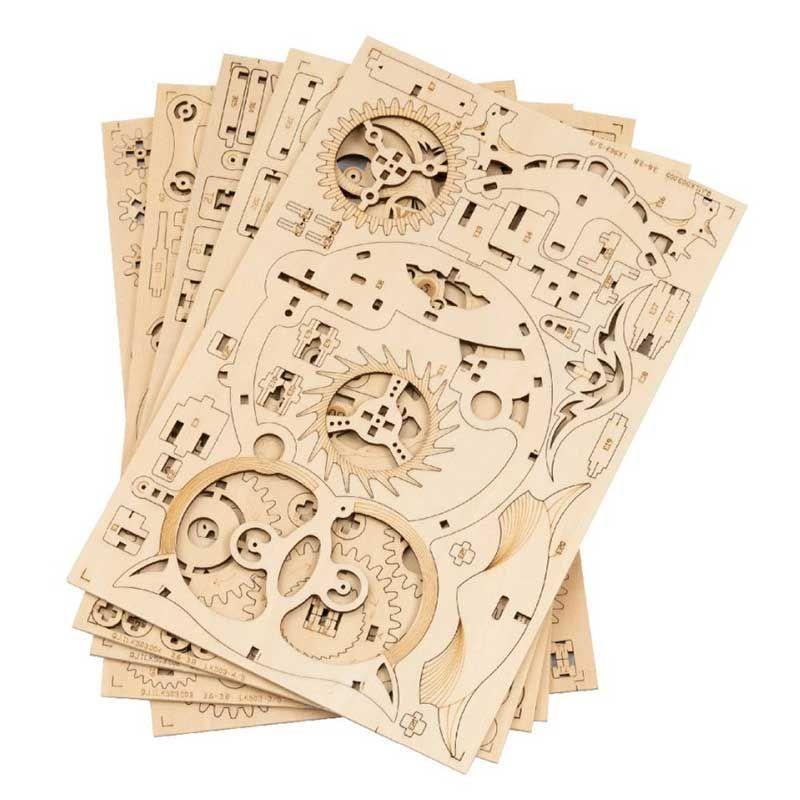 🦉 Reloj Búho Puzzle 3D ROKR LK503 – Owl Clock Mecánico de Madera-2