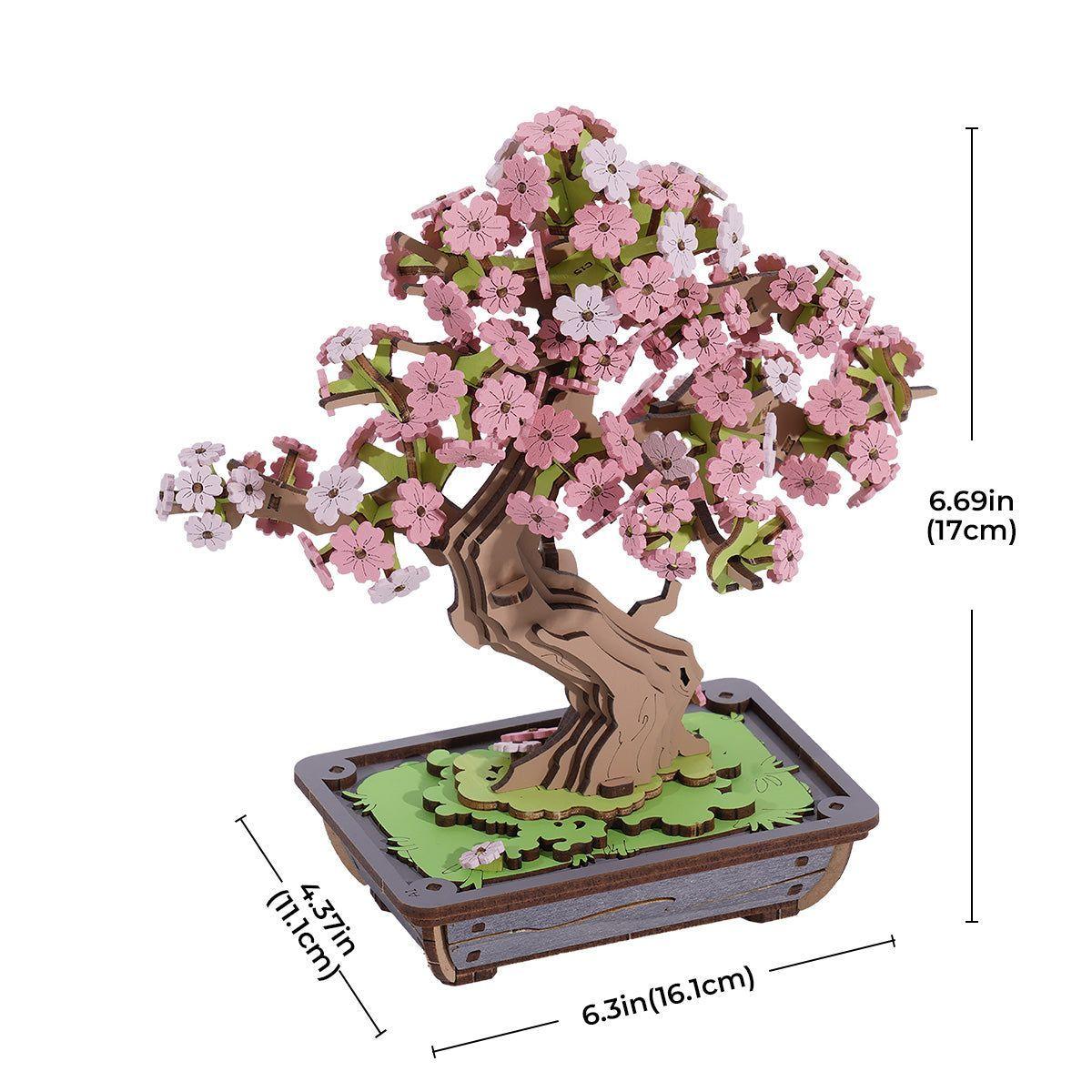 Puzzle 3D de Madera Sakura Bonsai Robotime – Arte Japonés en Miniatura-7