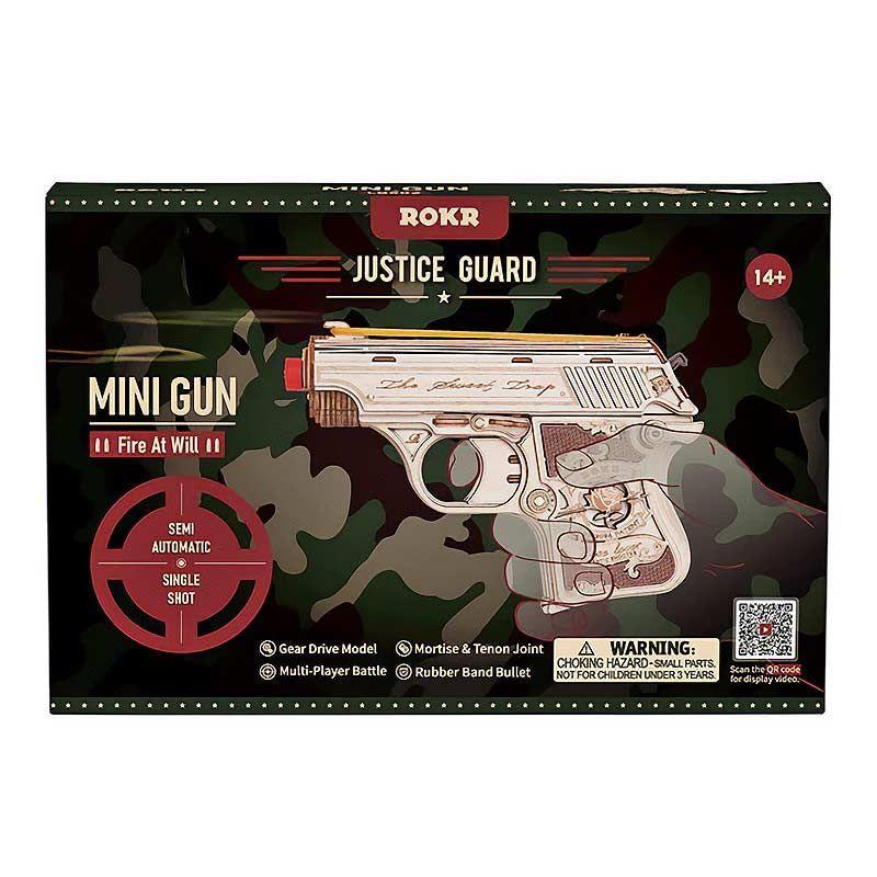 🔫 Mini Gun Puzzle 3D de Madera ROKR LQ502 – Pistola Mecánica  ⚙️-1