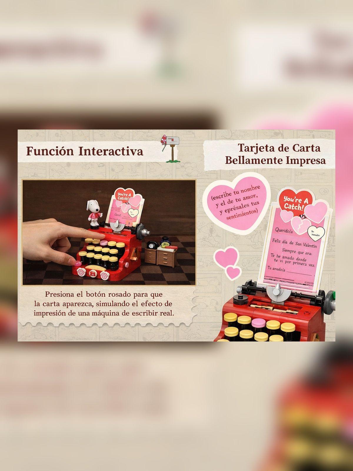 Snoopy Máquina de Escribir Retro – Puzzle de Construcción Pantasy -3
