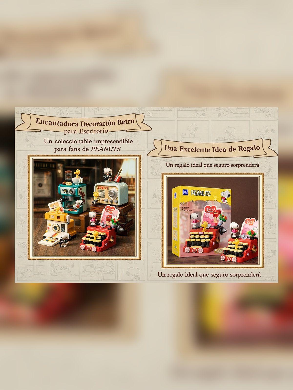 Snoopy Máquina de Escribir Retro – Puzzle de Construcción Pantasy -4