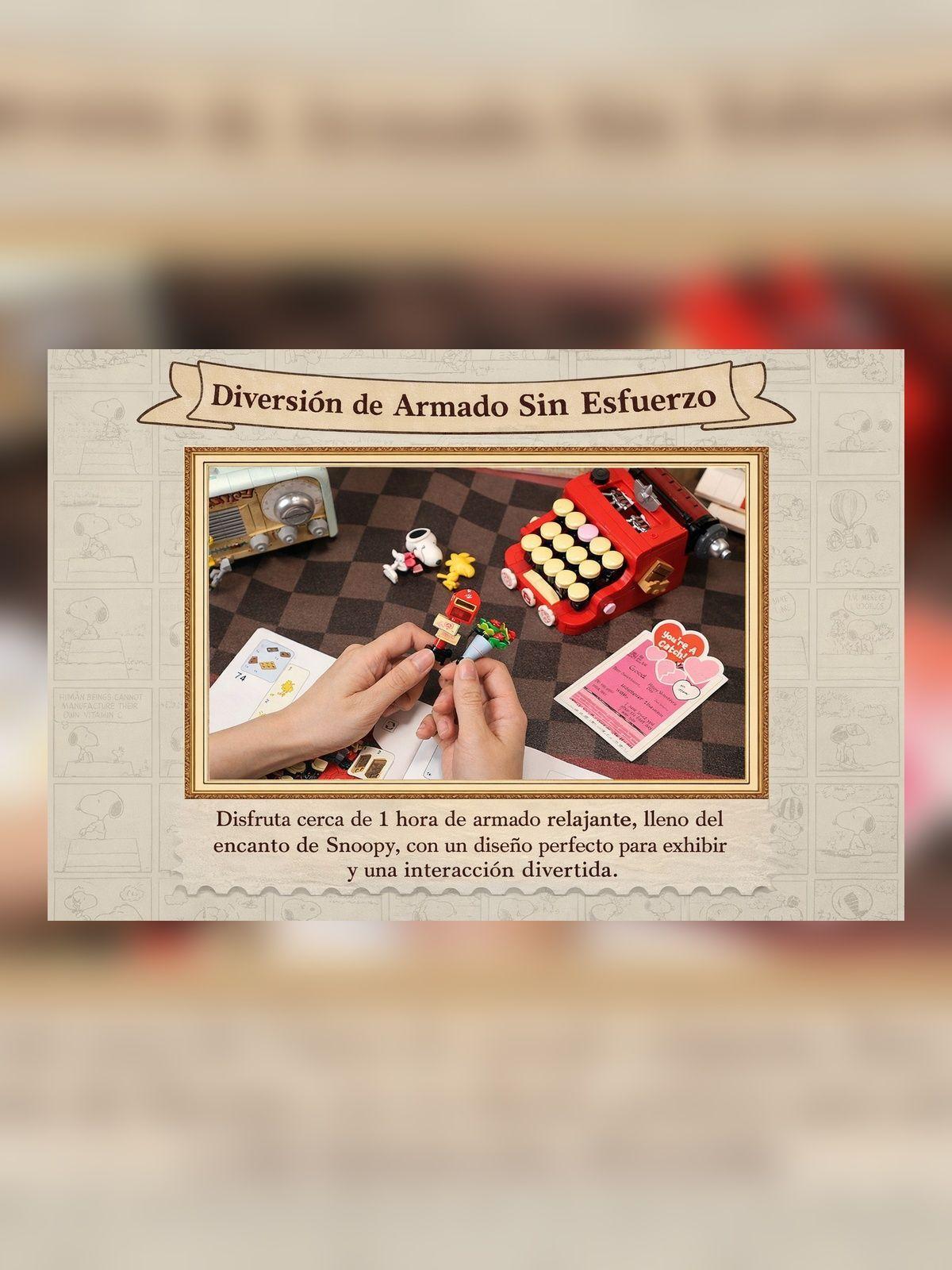 Snoopy Máquina de Escribir Retro – Puzzle de Construcción Pantasy -5