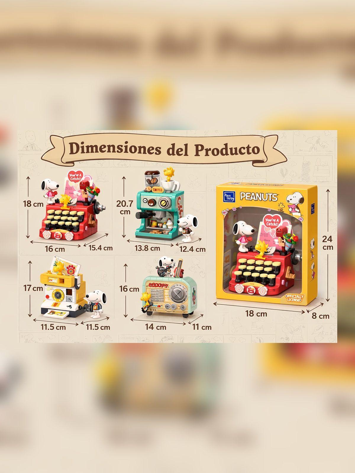 Snoopy Máquina de Escribir Retro – Puzzle de Construcción Pantasy -6