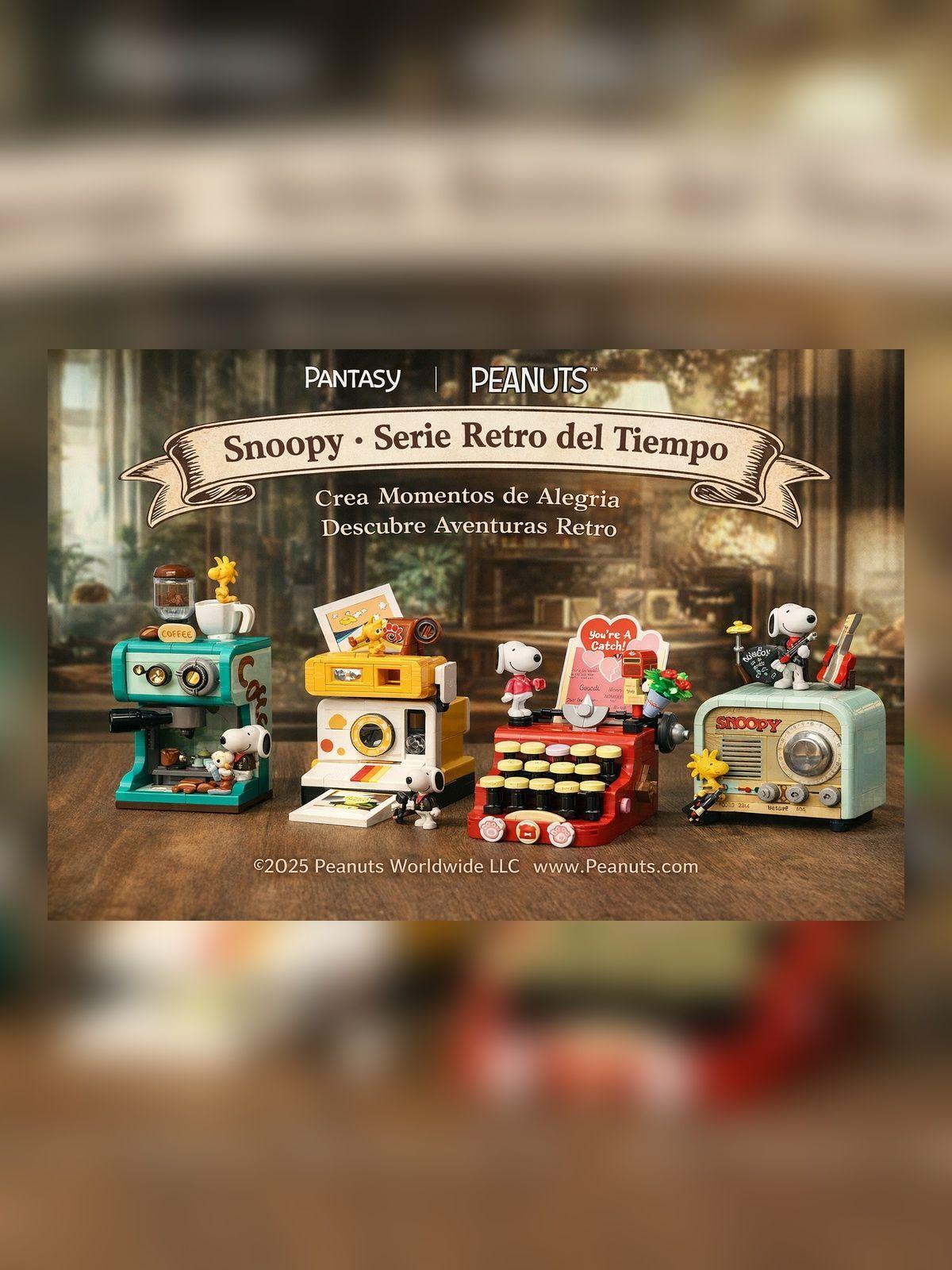 Snoopy Máquina de Escribir Retro – Puzzle de Construcción Pantasy -7