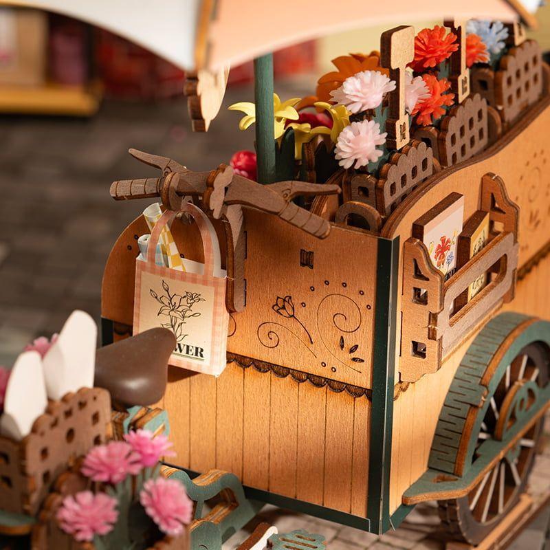 Carretilla de Flores Blossom Cart – Puzzle 3D de Madera Robotime-4