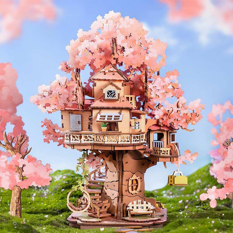 Puzzle 3D Casa en el Árbol Robotime TGS04 – Sakura Tree House Rolife-2