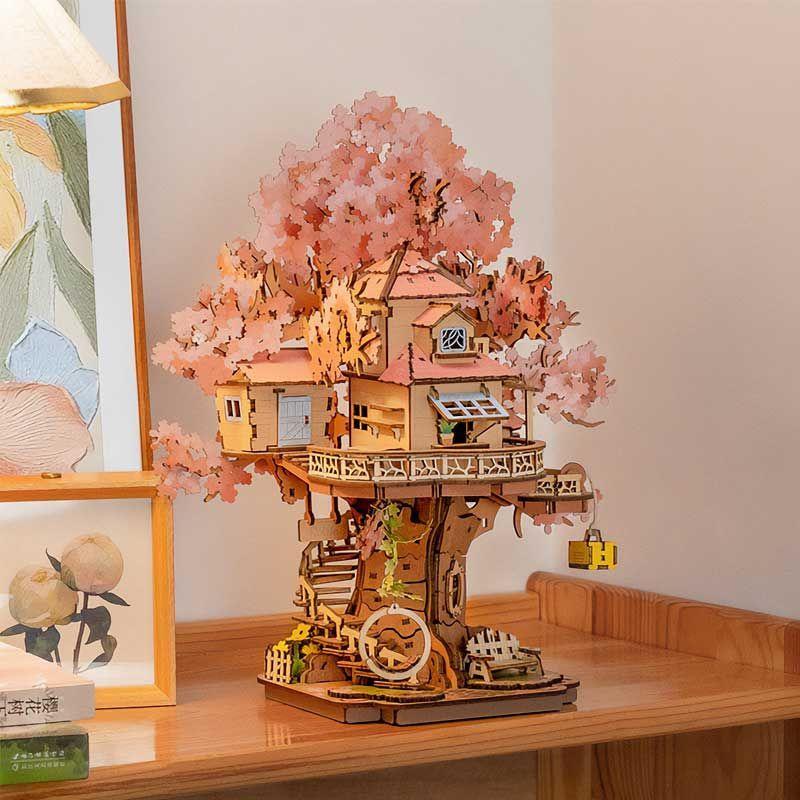 Puzzle 3D Casa en el Árbol Robotime TGS04 – Sakura Tree House Rolife-3