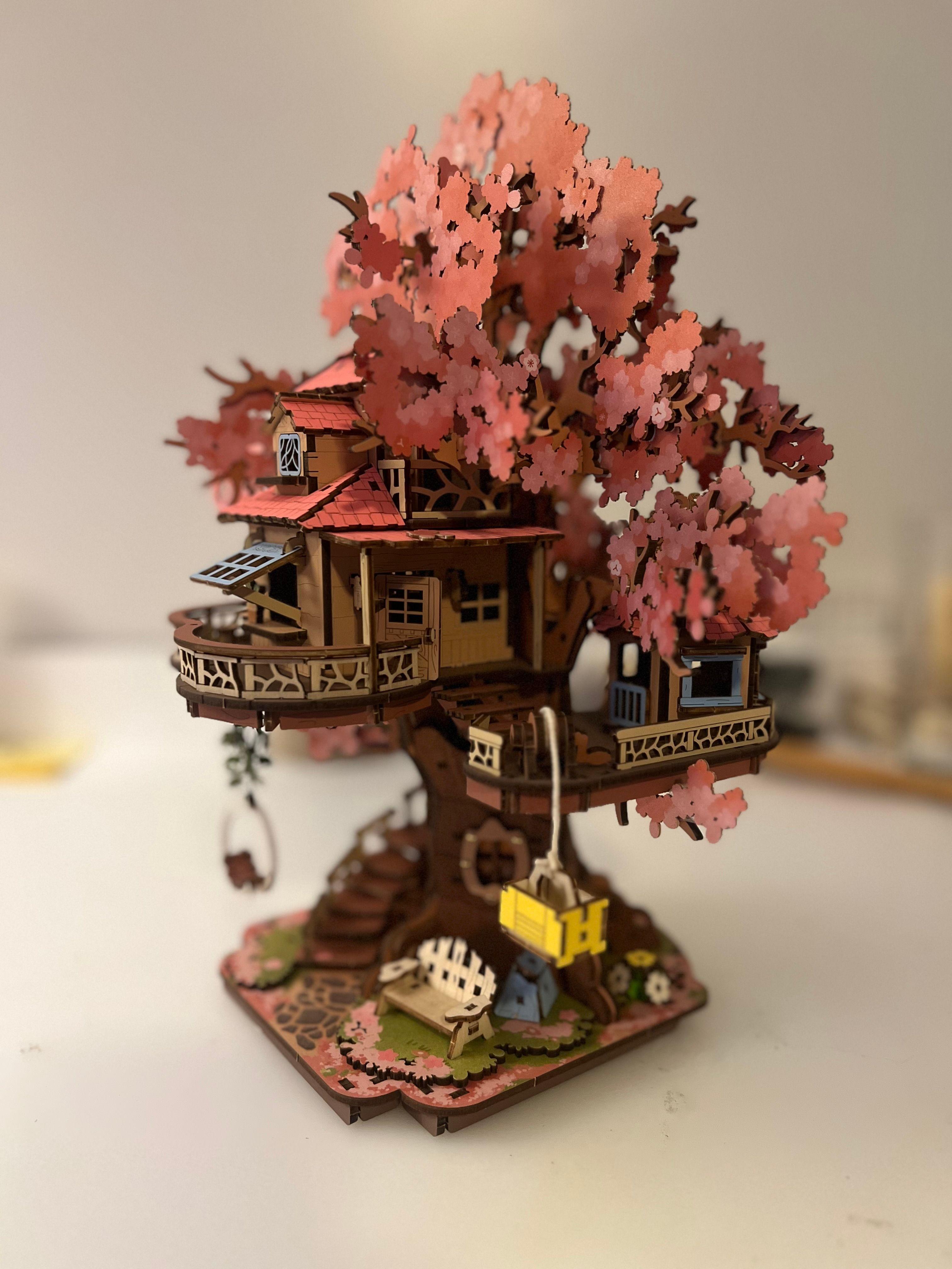 Puzzle 3D Casa en el Árbol Robotime TGS04 – Sakura Tree House Rolife-4