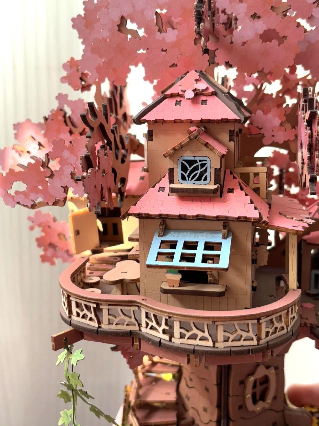 Puzzle 3D Casa en el Árbol Robotime TGS04 – Sakura Tree House Rolife-6