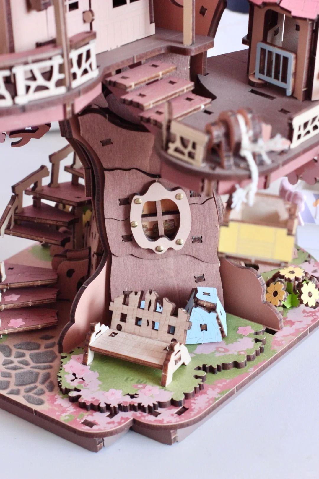 Puzzle 3D Casa en el Árbol Robotime TGS04 – Sakura Tree House Rolife-7