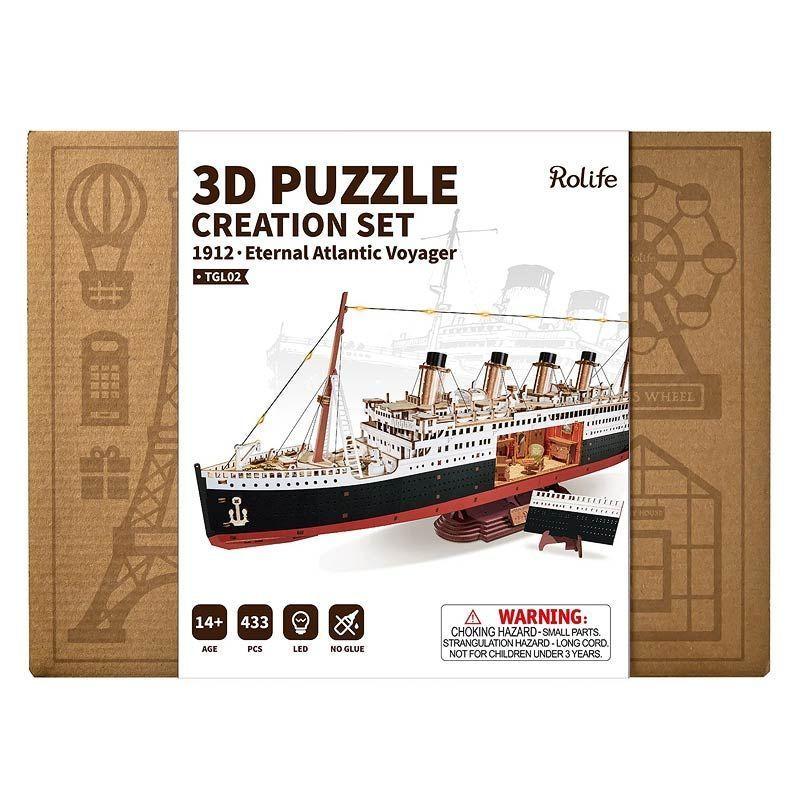 Titanic 1912 TGL02 Puzzle 3D de Madera Eternal Atlantic Voyager-0