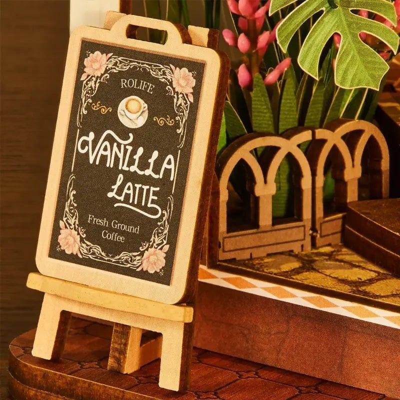Puzzle 3d Holiday Café TGB15 – Book Nook Rolife Robotime-4