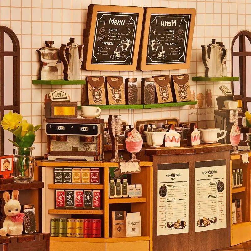 Puzzle 3d Holiday Café TGB15 – Book Nook Rolife Robotime-5