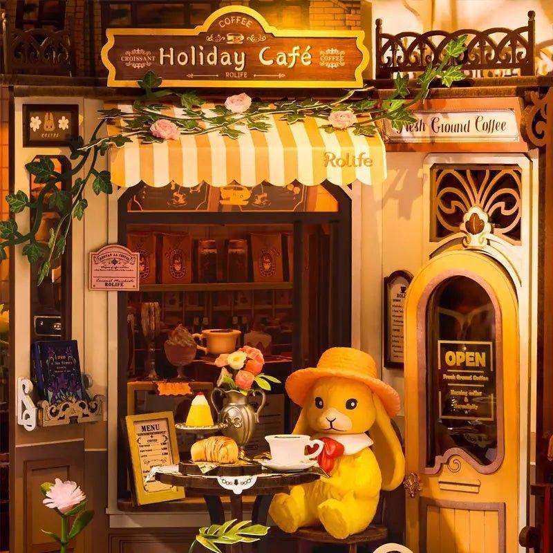 Puzzle 3d Holiday Café TGB15 – Book Nook Rolife Robotime-7