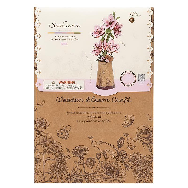 🌸 Flor Sakura en Madera 3D – Rompecabezas Decorativo Rowood-6