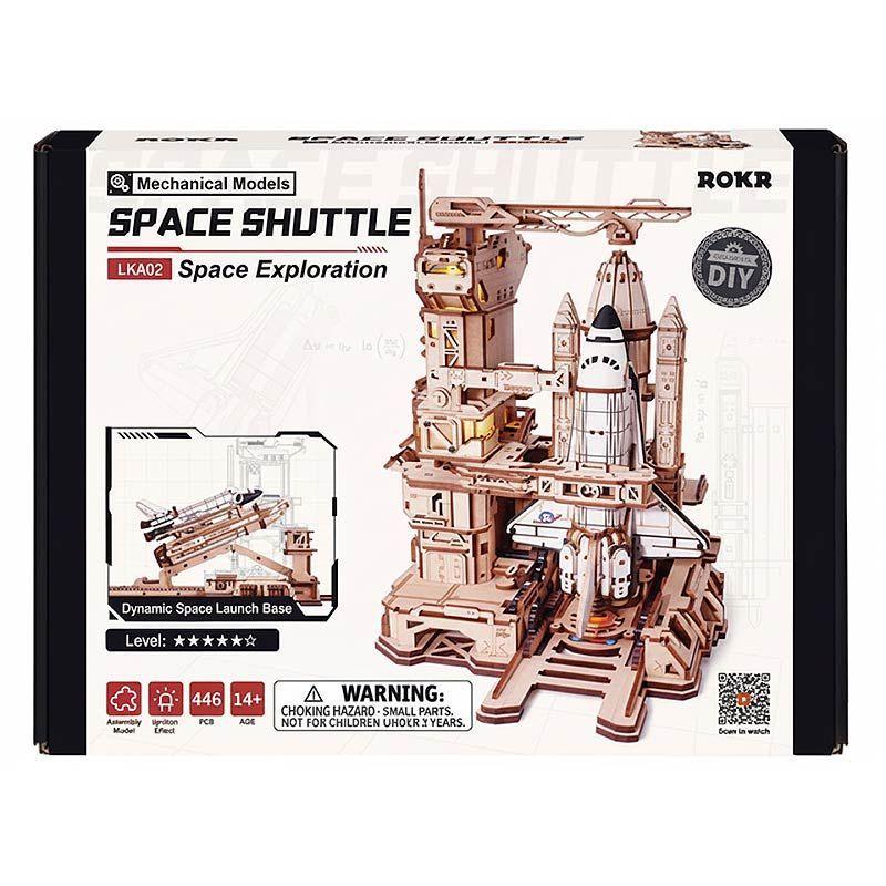 🚀 Transbordador Espacial ROKR LKA02 – Space Shuttle Mecánico 3D con Plataforma de Lanzamiento-5