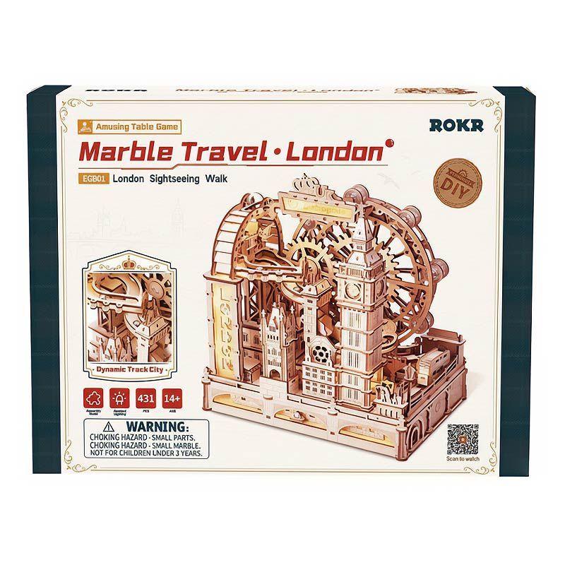 Marble Travel London – Puzzle 3D Carrera de Bolitas ROKR EGB01 -5