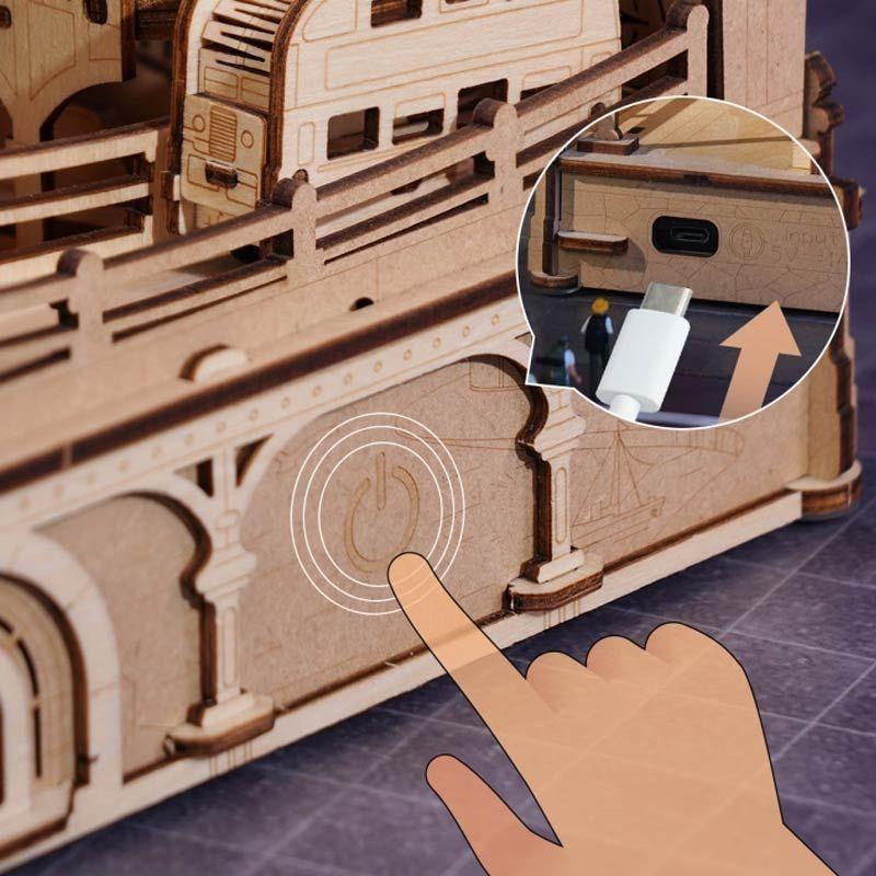 Marble Travel London – Puzzle 3D Carrera de Bolitas ROKR EGB01 -6