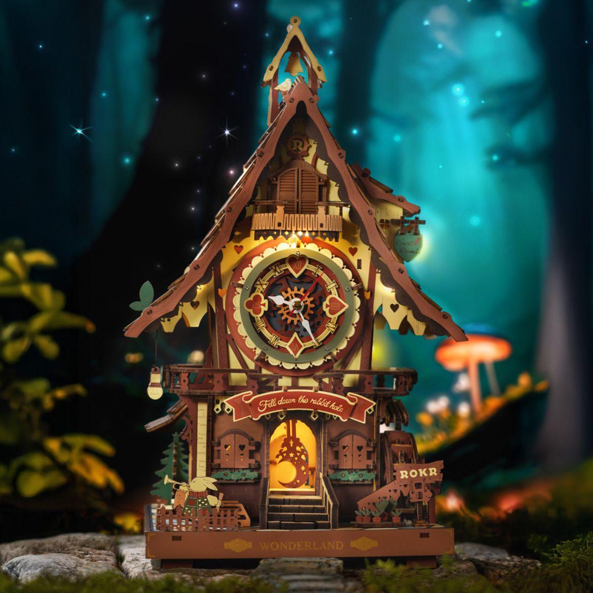 Reloj Cucú LC901 – Puzzle 3D de Madera ROKR Cuckoo Clock-3